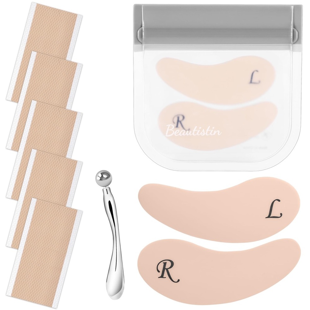 Under Eye Patches Silicone Reusable Plump Fine Lines & Wrinkles with Applicator